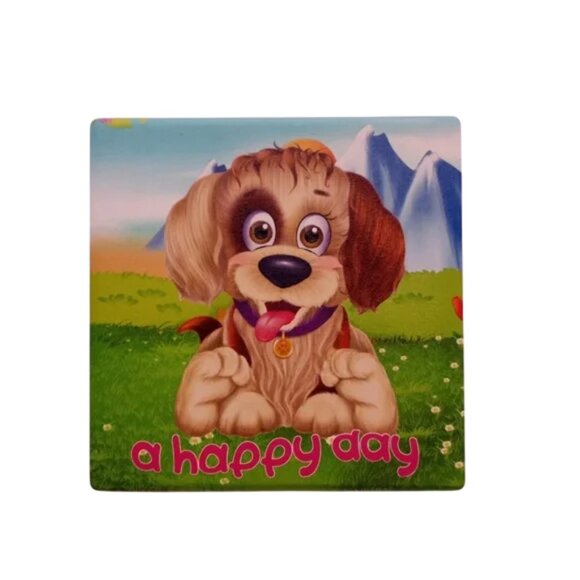 2 Piece Set-I Love MY Dog Coasters, Dog Lovers, Cute Dogs, Square House Coasters - Picture 4 of 5